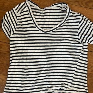 Zara striped linen tee